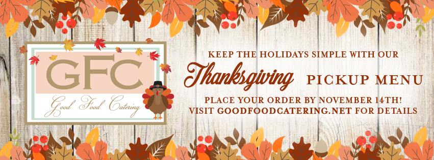 thanksgiving takeout of Southern cuisine in charleston from Good Food Catering