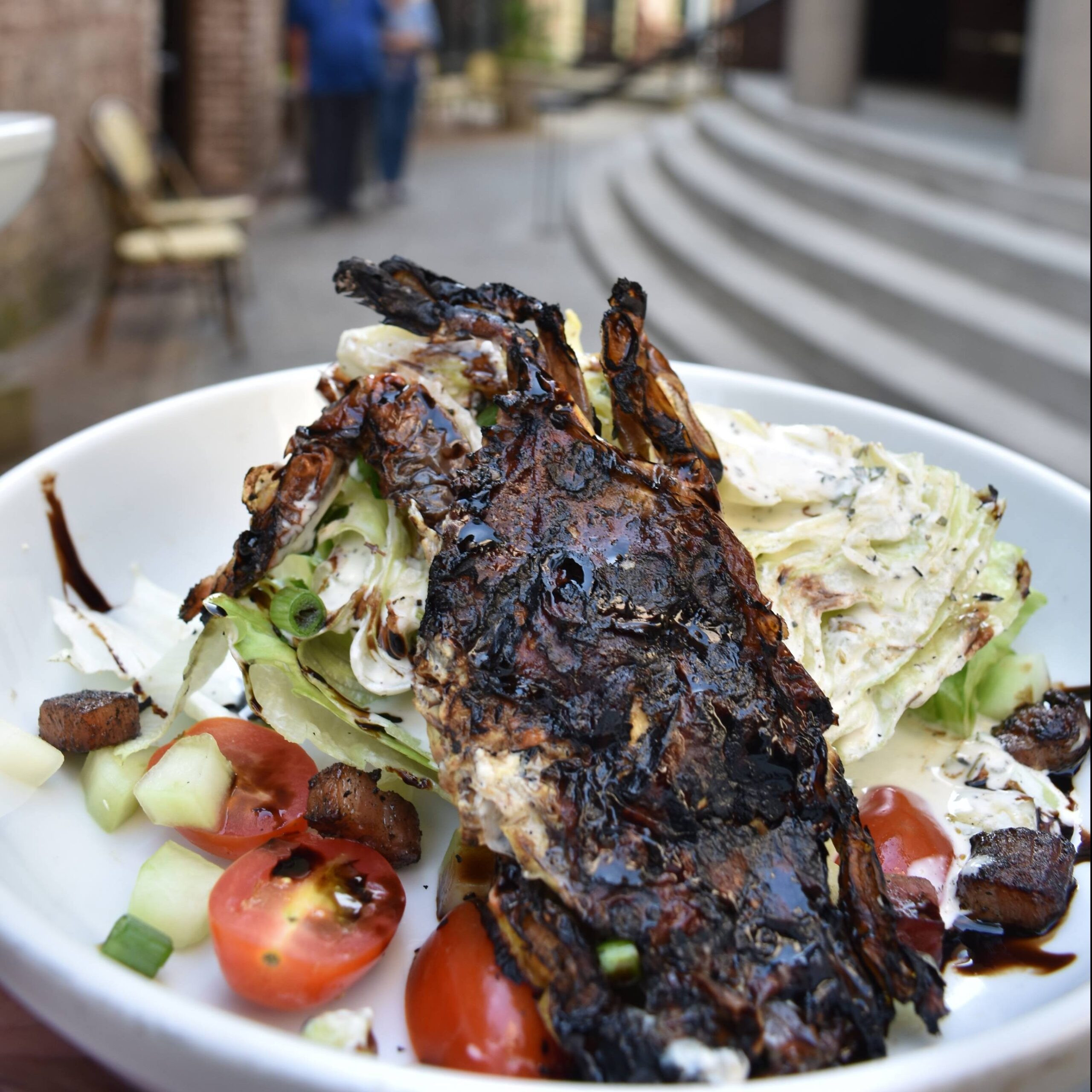 Grilled Soft shell crab with wedge salad
