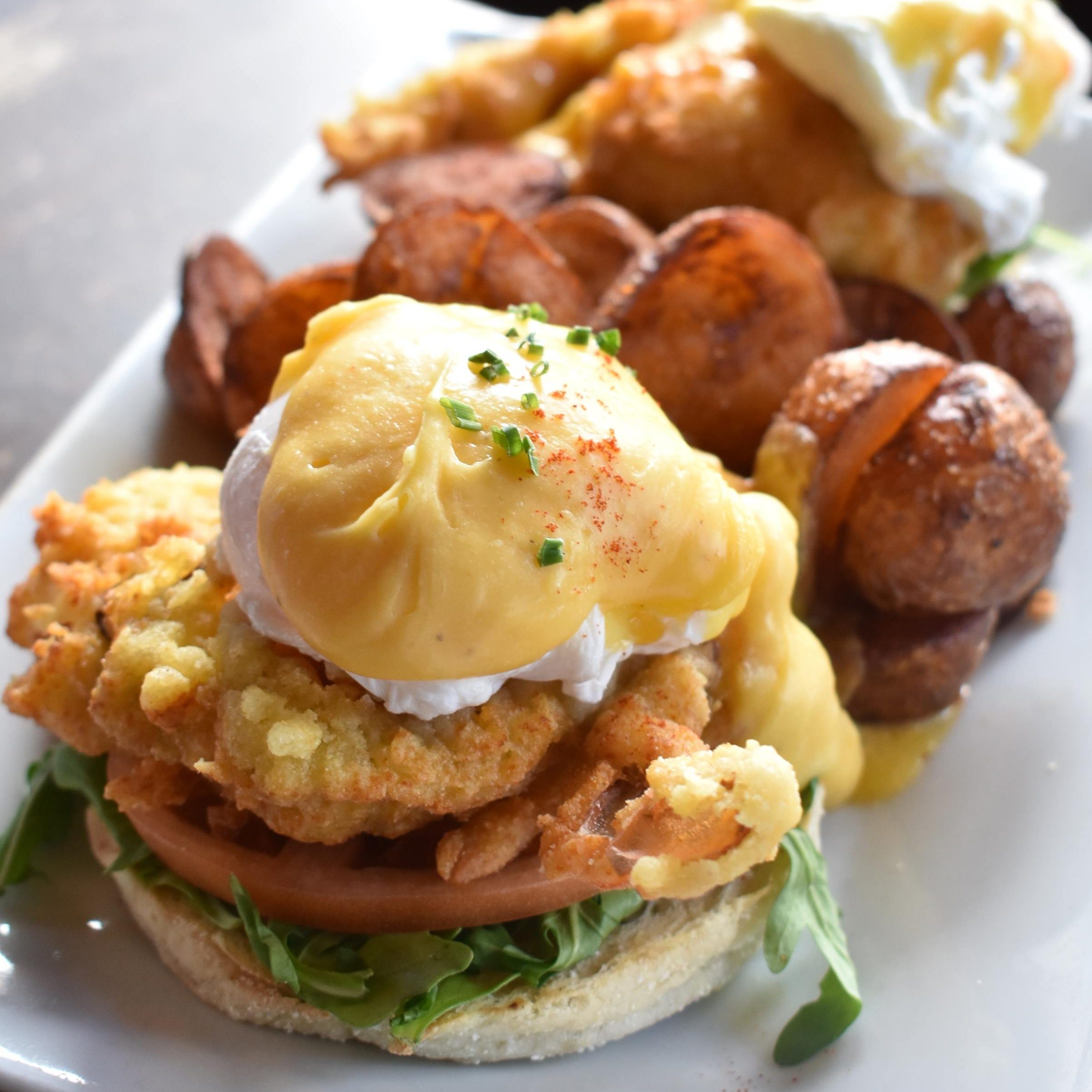 Soft shell crab brunch special