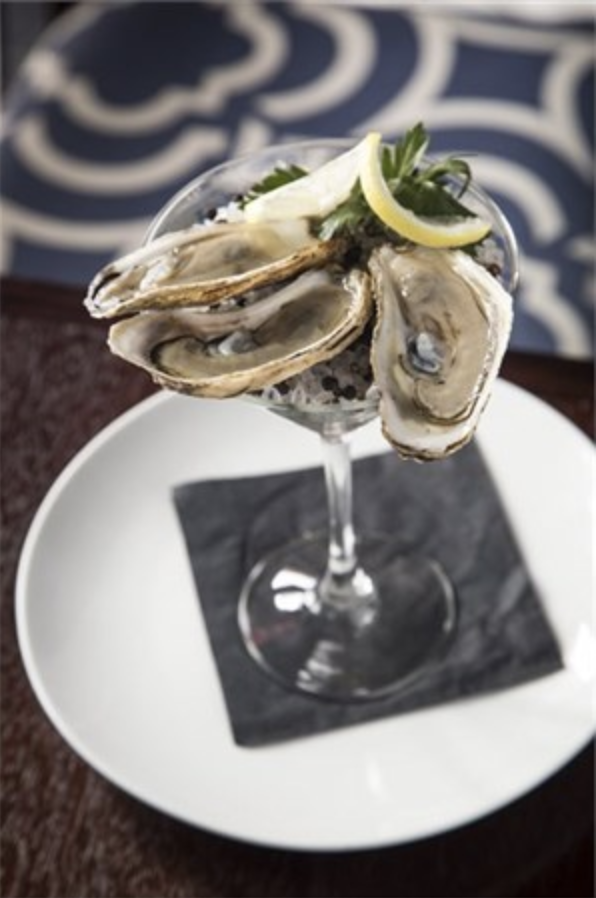 Oysters in a glass